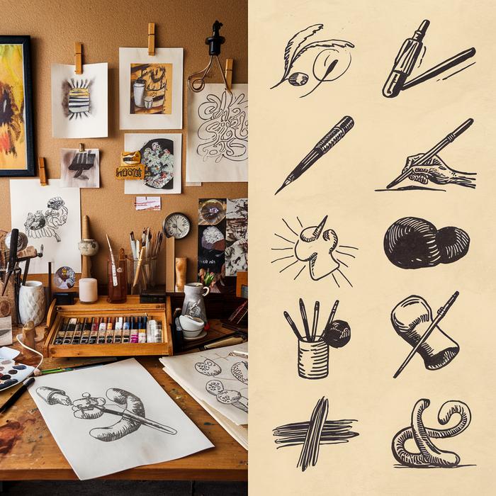 Visual guide of 10 tips for abstract pattern drawing techniques