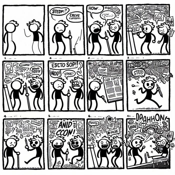 Process of creating a simple comic strip