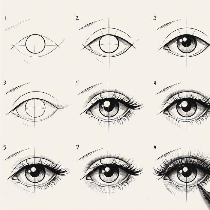 Step-by-step eye drawing tutorial