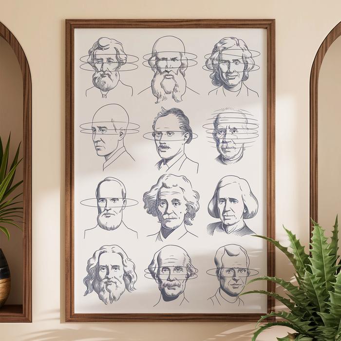 Evolution of doodling through famous historical figures