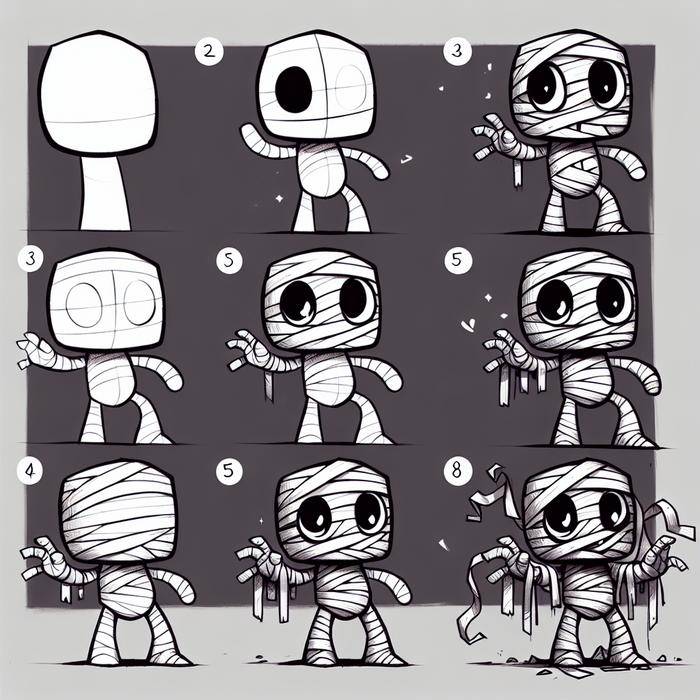 Step-by-step guide for creating charming mummy doodles