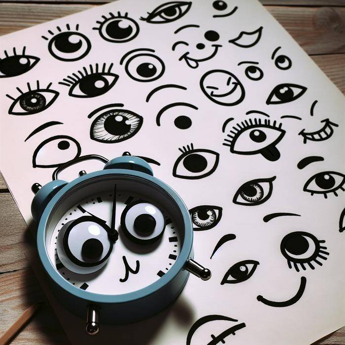 Timed eye sketching challenge