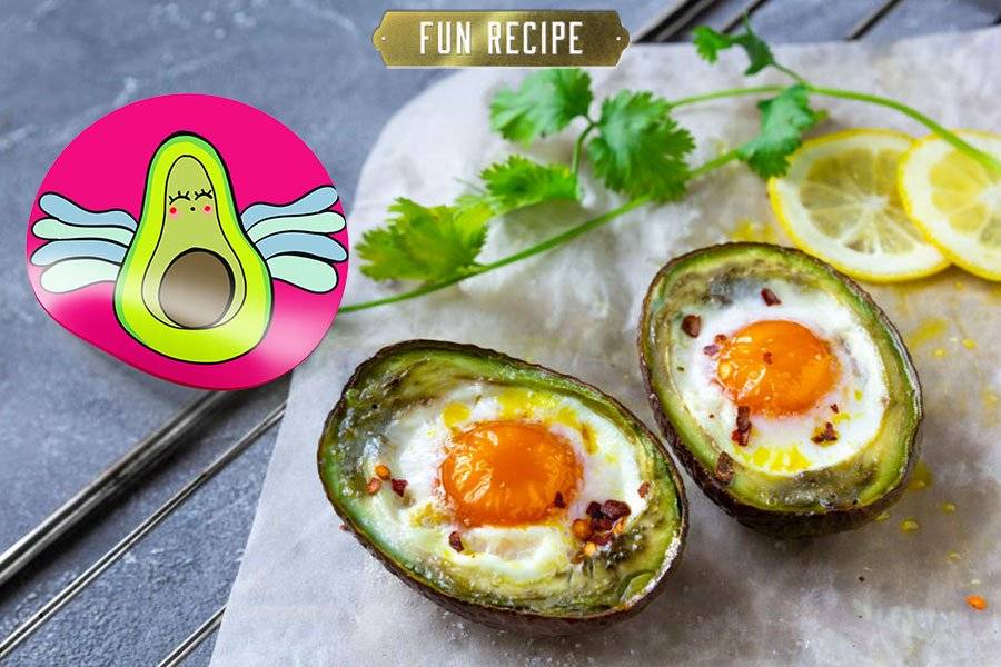 fun recipe avocado and baked eggs