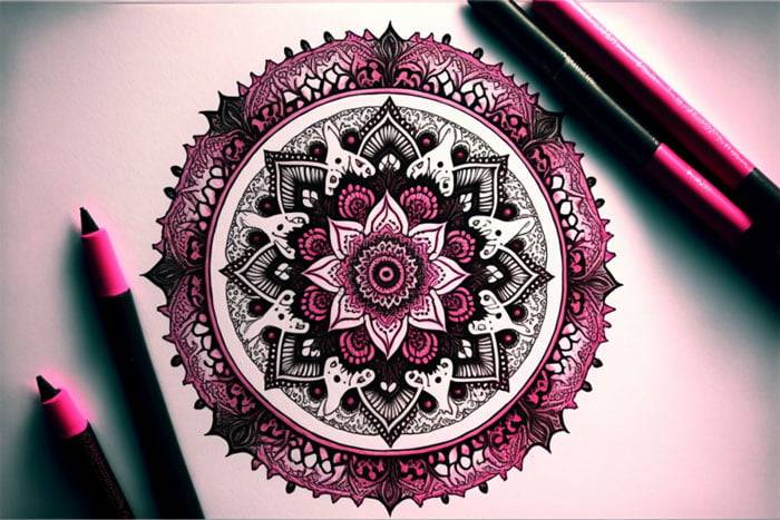 How to Draw a Mandala Step by Step, Lightly Sketch