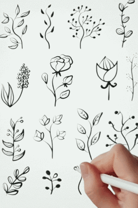 Flower Line Vectors | Free Illustrations, Drawings, PNG Clip Art, &  Backgrounds Images - rawpixel