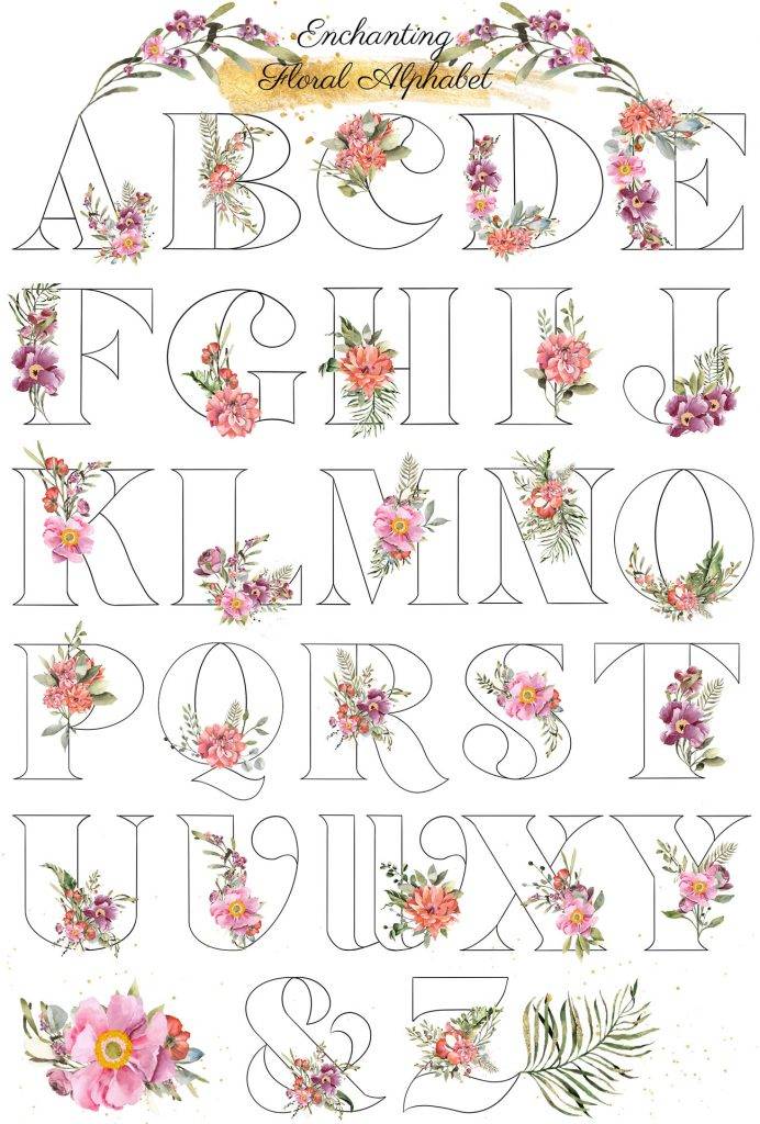 Floral Alphabet Clipart Transparent PNG Hd, Floral Alphabet U With Flower  Font Made Of Paint Floral And Leaf Watercolor, Floral Alphabet, Letters  Flowers, Leave…