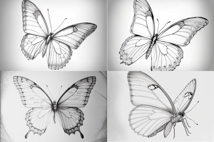 Lots of tips for sketching butterflies | Julia Bausenhardt