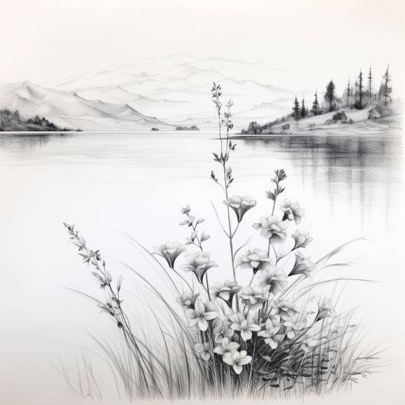 pencil drawing nature