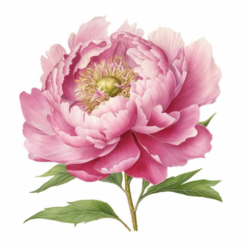 Captivating pink peony flower - a delicate masterpiece of floral art