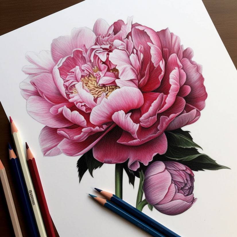 Delicate pink peony flower- capturing the beauty of petals and grace