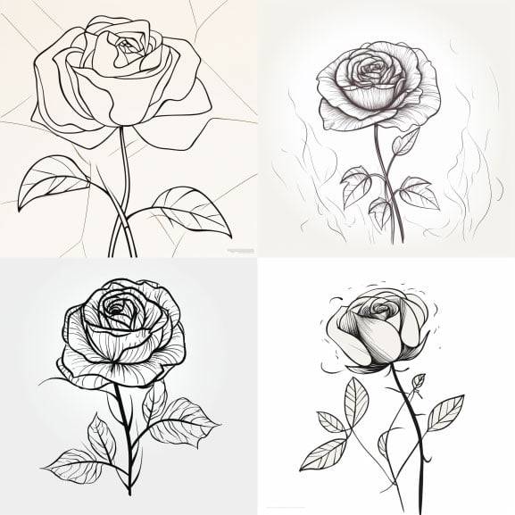 Rose Flower Drawing by Daria Maier | Artfinder