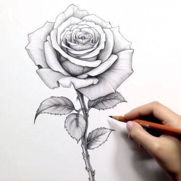 How to Draw a Rose. The Ultimate Guide and 27 Beautiful Rose Drawing ...