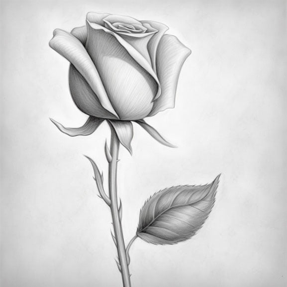 View and Download high-resolution Rose Line Drawing Template - Realistic  Rose Outline Drawing for free… | Rose outline drawing, Outline drawings,  Flower art drawing