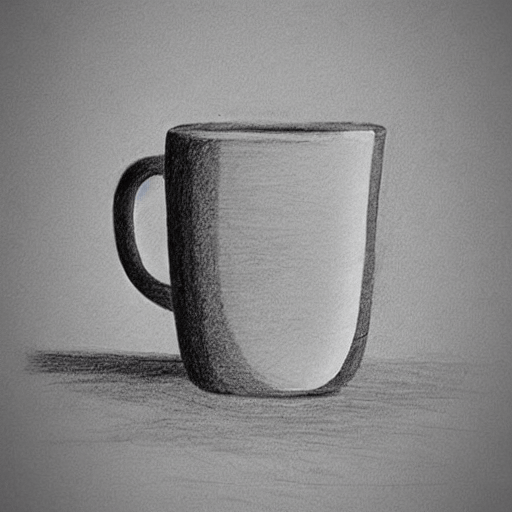 Minimalist coffee mug sketch - beginner-friendly and easy to replicate, easy drawing ideas