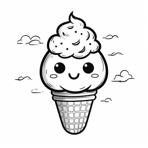 cute ice cream drawing