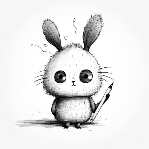 easy cute rabbit drawing