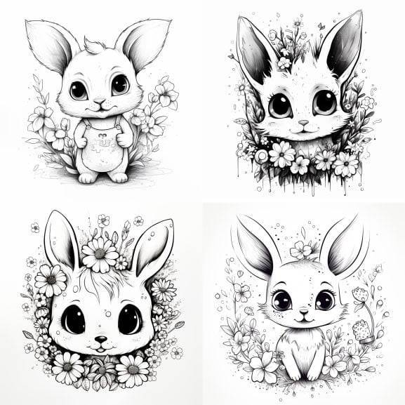 cute bunny drawing