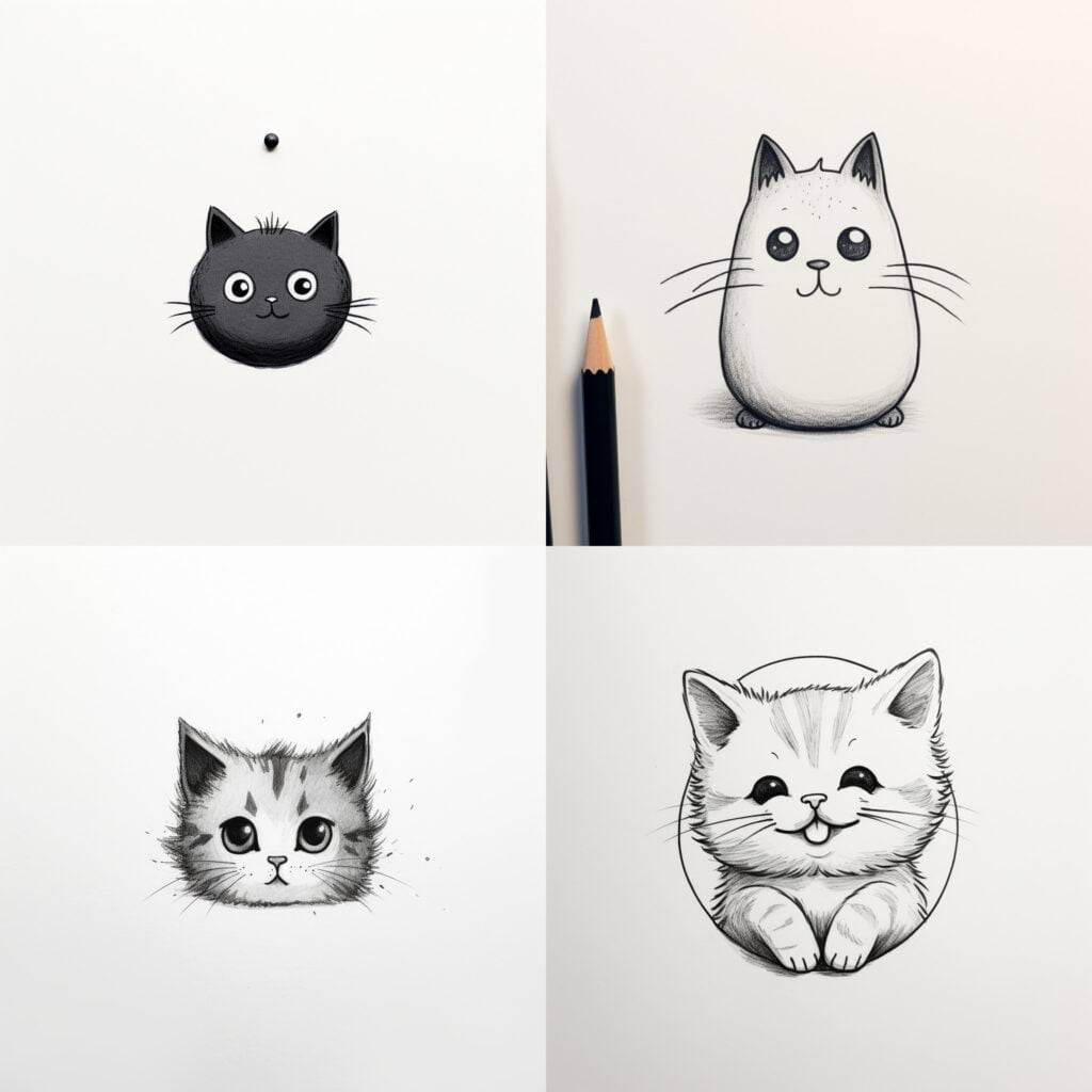How to Draw a Cute Cat-saigonsouth.com.vn