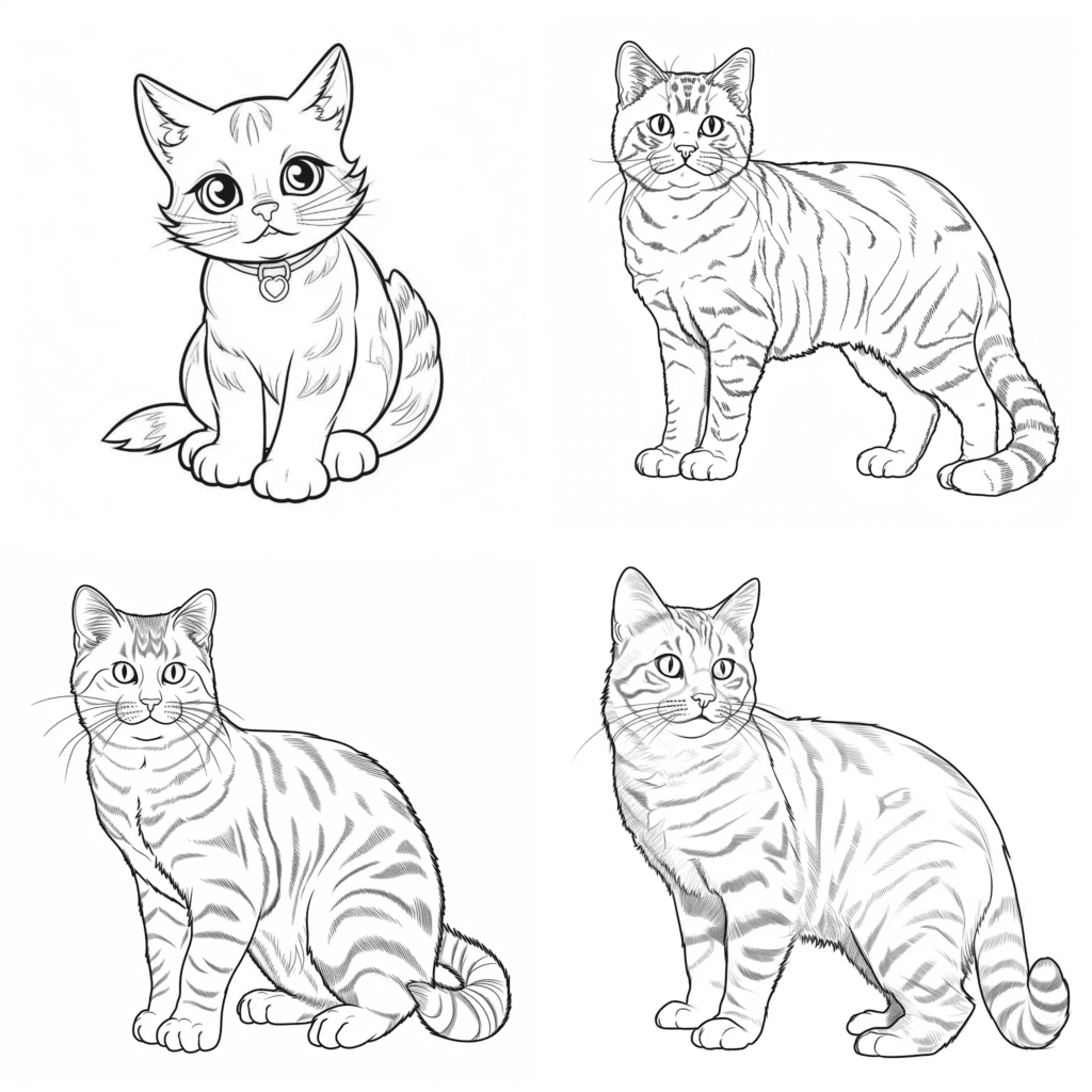 How to draw a cute cat easy | Drawing cat and coloring - MyHobbyClass.com-saigonsouth.com.vn