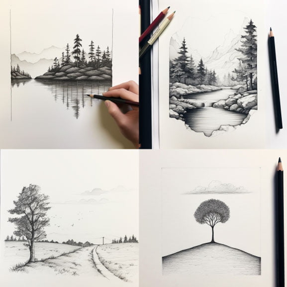 Easy Landscape Drawings Pencil 5 . Art I HD wallpaper | Pxfuel