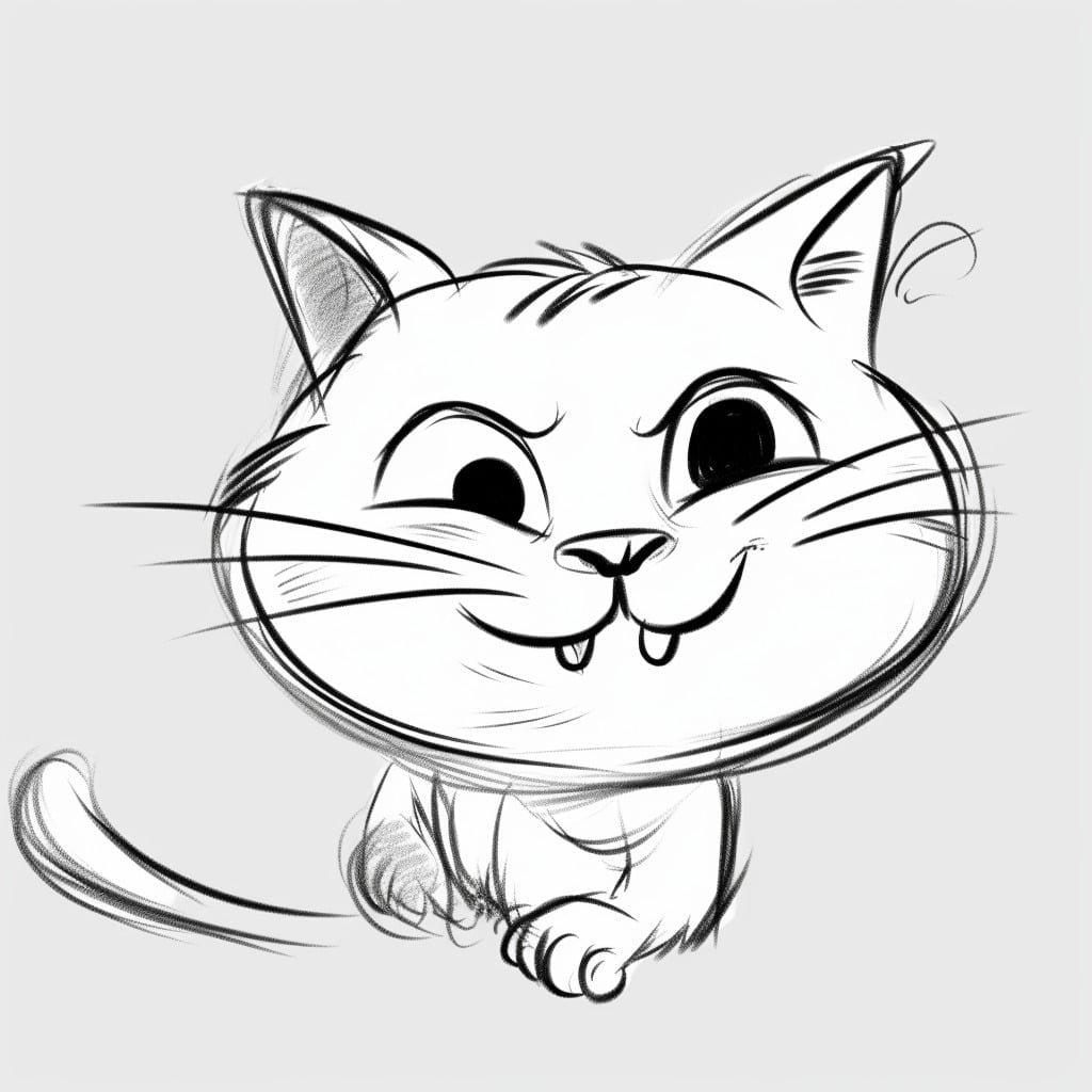 Playful cat avatar - a fun and animated illustration of a cute cat with a playful expression.