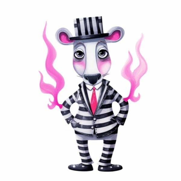 Zany Zebra in a Zoot Suit