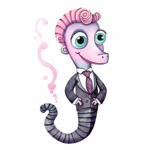 Snazzy Seahorse in a Suit 