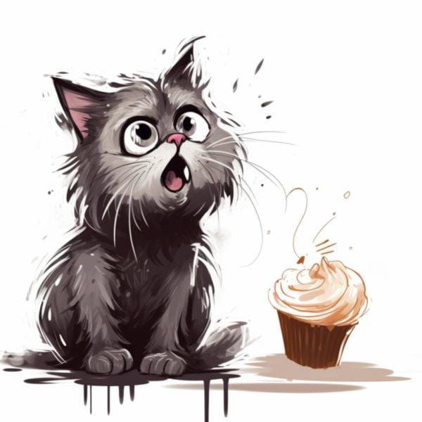 N53 Curious Cat with a Cupcake Craving