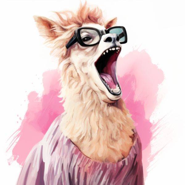 N62 Laughing Llama with Lacy Lingerie
