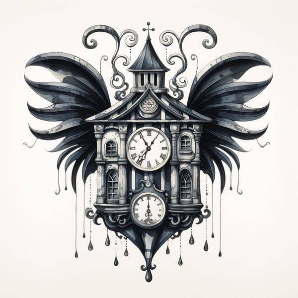 n60 Cuckoo Clock with Whimsical Wings