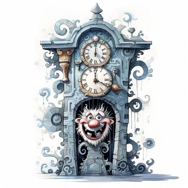 n71 Giggly Grandfather Clock with Gooey Gears