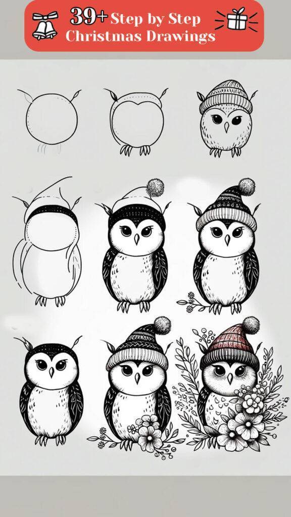 38+ Easy and Fun Step-by-Step Christmas Drawing Ideas