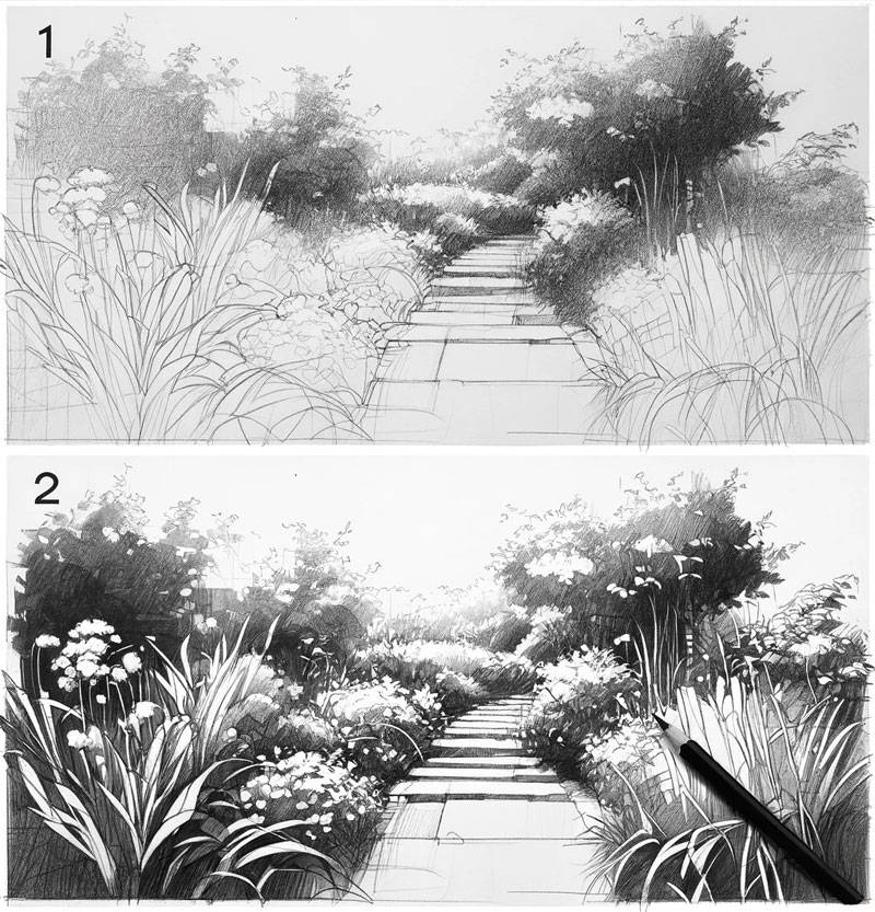 Draw the scenery