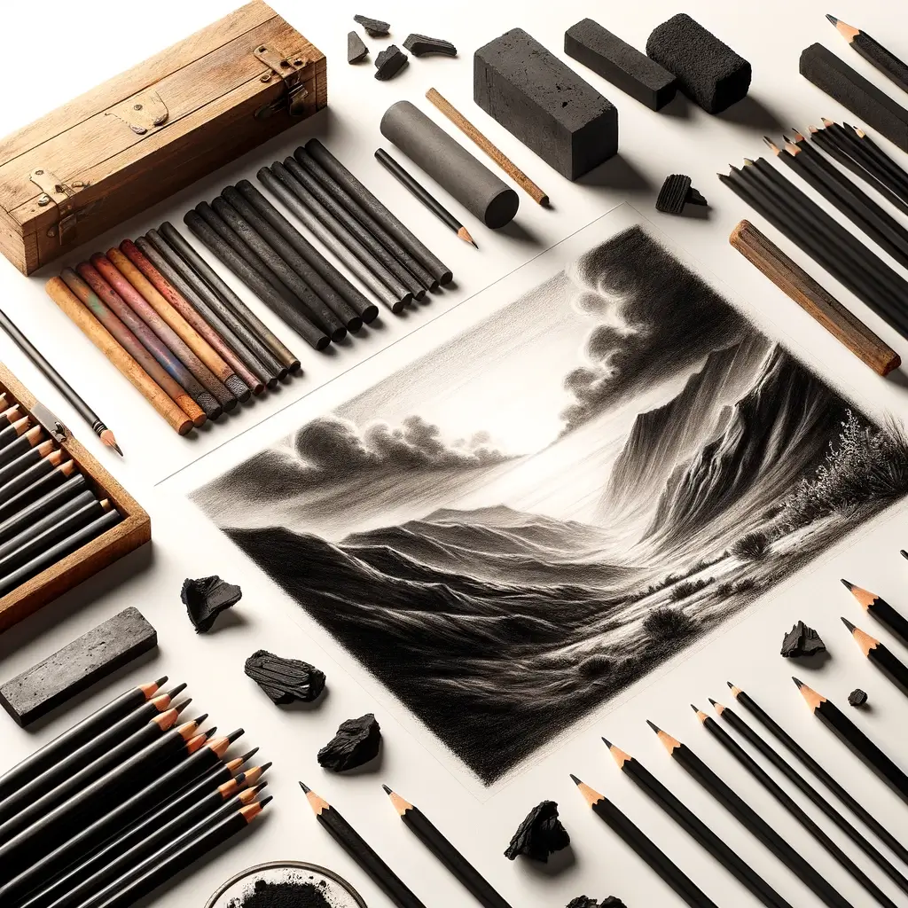 Charcoal Pencil Drawing