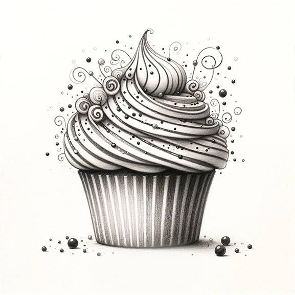 Pencil Drawing of Food