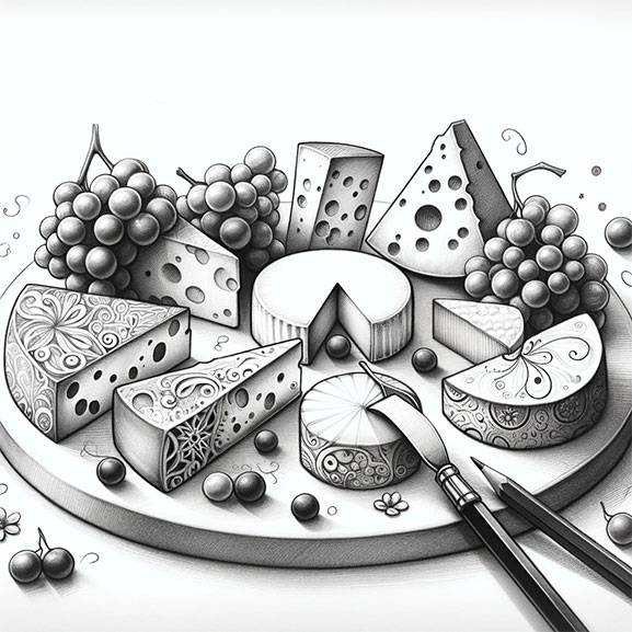 Pencil Drawing of Food