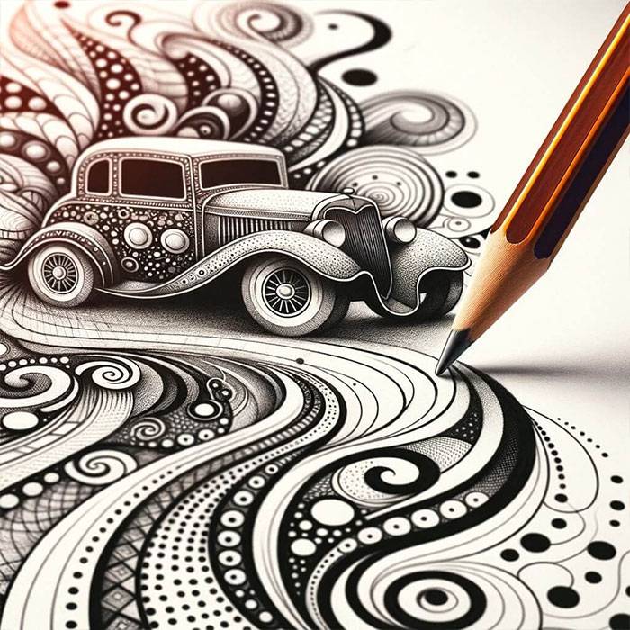 car drawing