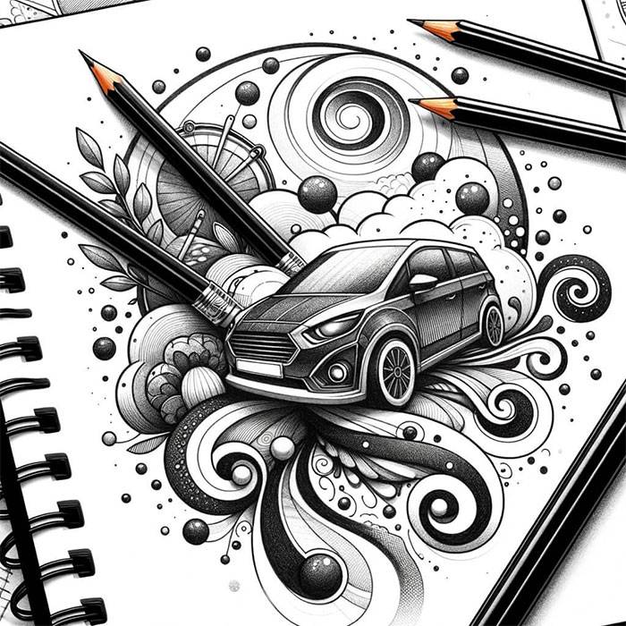 car drawing