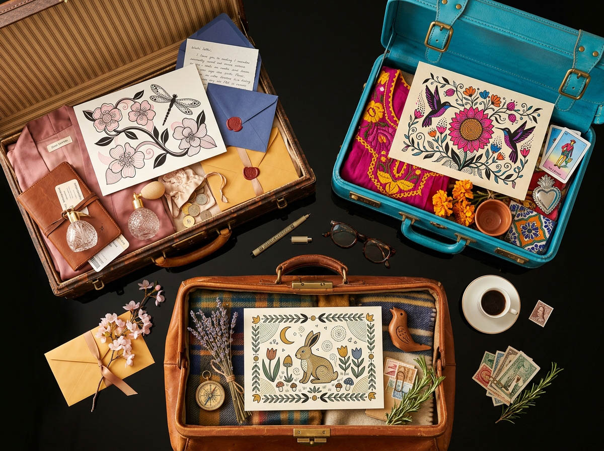 Postcard from the field — packed kit ready to go