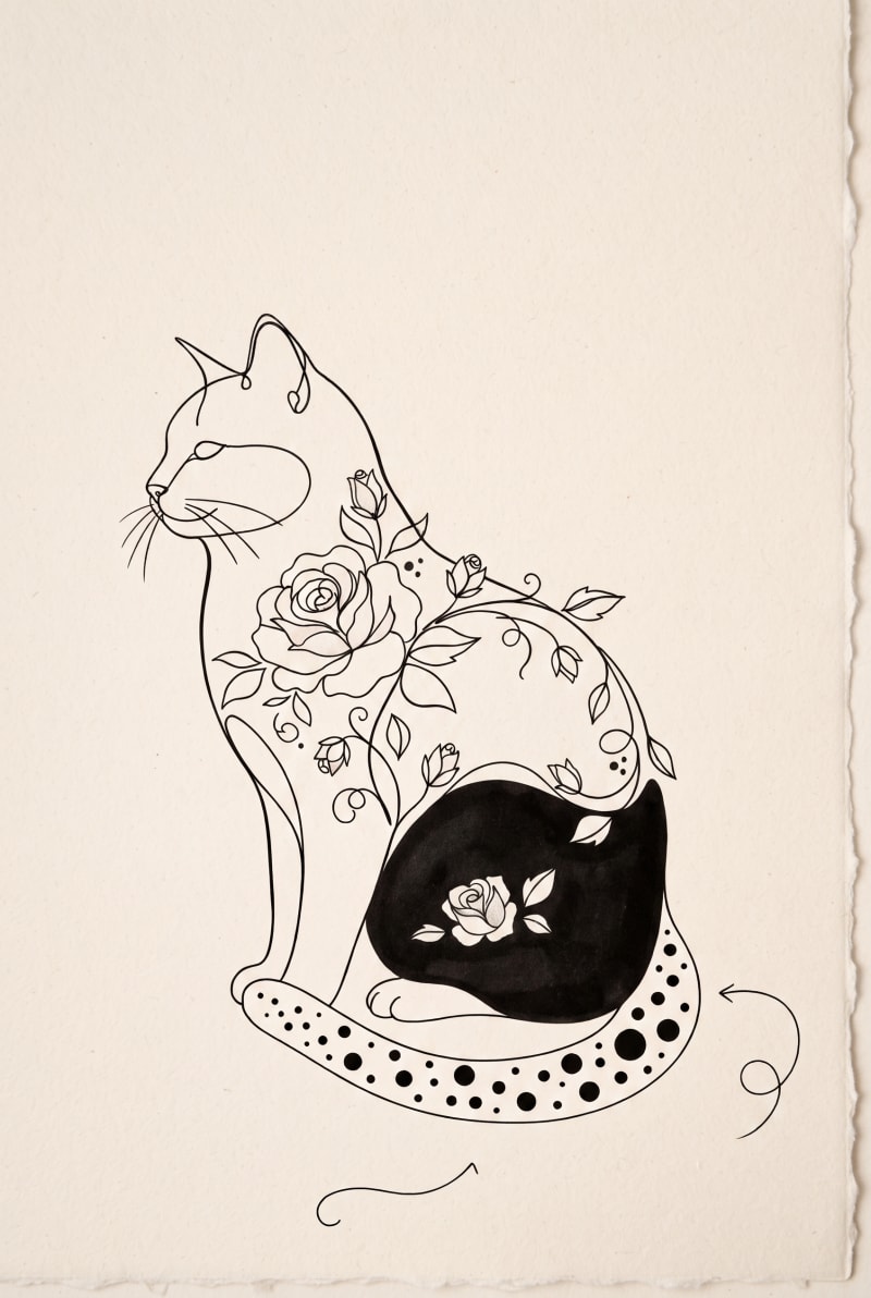 The finished portrait of Oliver, drawn by his owner's own hand