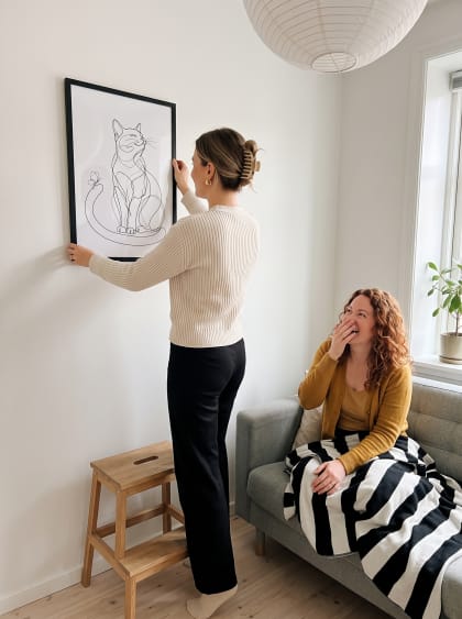 The rental — her cat, first try