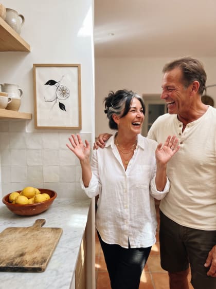 The lemon, straight into the kitchen