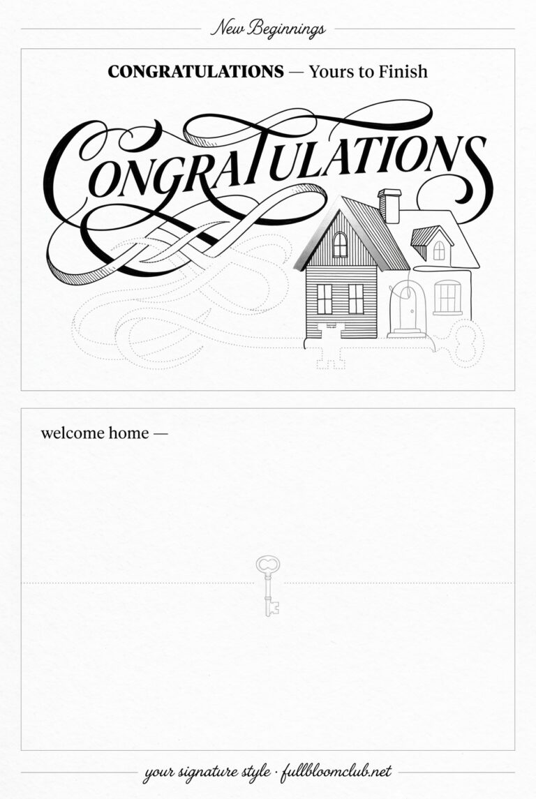 Congratulations, handmade and mantelpiece-ready