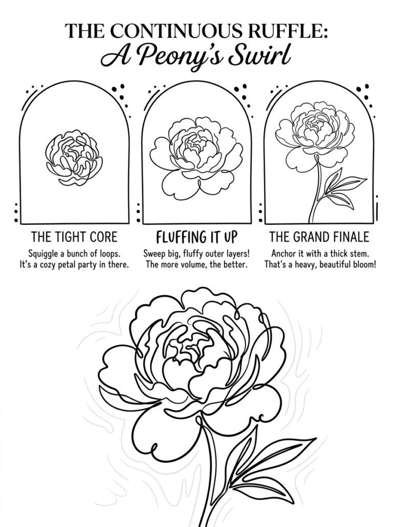A peony in a single swirl