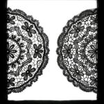 How to draw lace: a real doily and a drawn one against a blazing window, light burning through the holes of both
