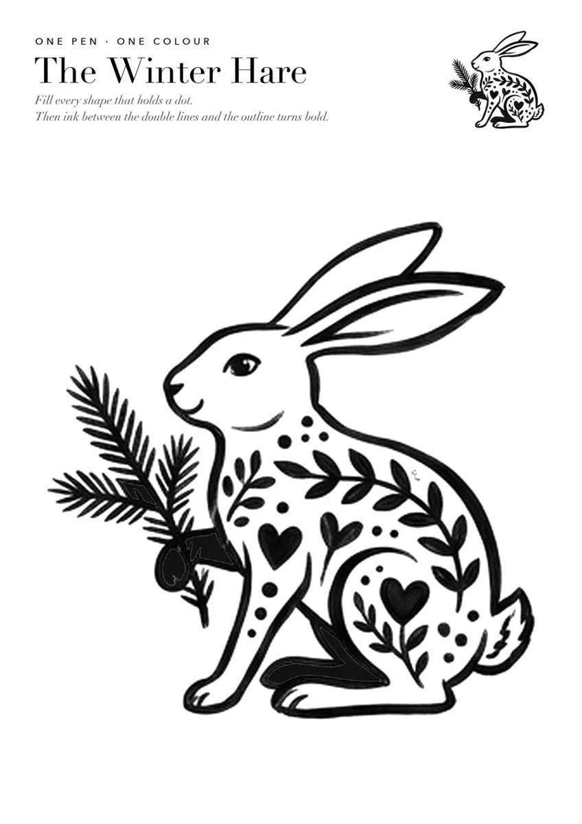 The Hare, one pen