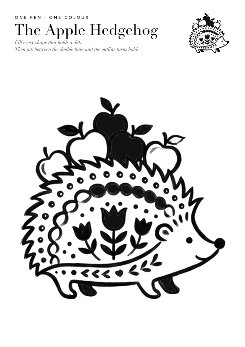 The Hedgehog, one pen
