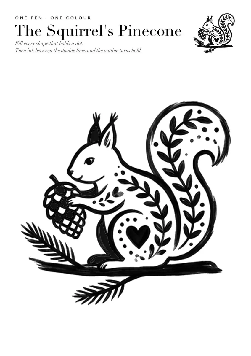 The Squirrel, one pen