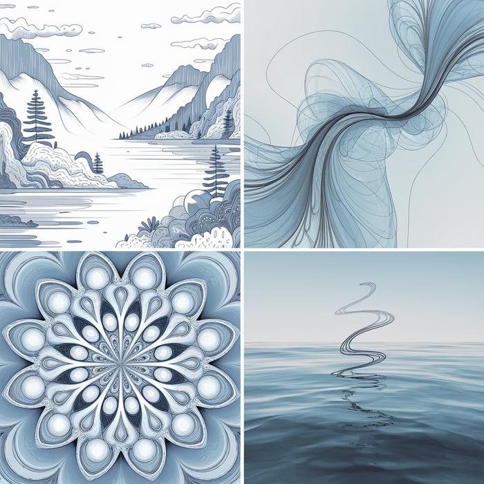 Collection of diverse Zen Doodles by women of various ages