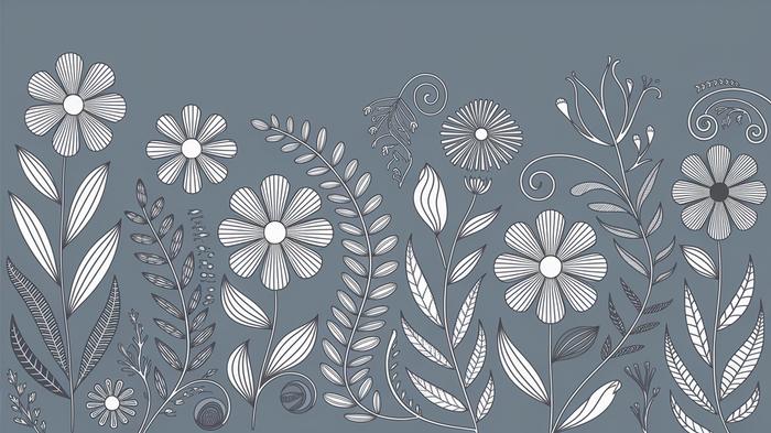 Flower filled with intricate Zentangle patterns